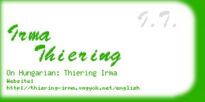 irma thiering business card